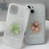 Hope and love three-leaf Clover mettewhite Phone Case 