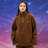 ハーフジップアップボウクルフリースアノラック / Half zipup boucle fleece anorak