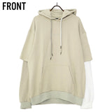 ボタンスリーブフーディー/ BUTTON SLEEVE HOODIE (4578389819510)