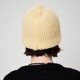 FLUFFY RIBBON BEANIE, YELLOW