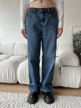 ローカルカラーマッチングワイドデニムパンツ/no.116 local color matching wide denim pants