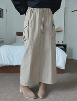 カーゴ バンディング ロングスカート / Cargo Banding Long Skirt (4color)