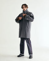 UNISEX WOOL RAGLAN HIDDEN COAT M - TWILL GRAY (6636060672118)