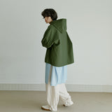 コットンフードアノラック / unisex cotton hood anorak khaki