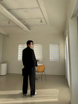 LMN Tape Belt Wide Set-up Slacks (4 colors)