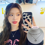Pretzel Layered Pearl Choker Necklace - Silver ver. (Momoland Jooe Necklace)
