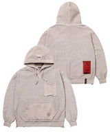 22インサイドアウトピグメントオーバーサイズミディアムスウェットフーディー/22 INSIDEOUT PIGMENT OVERSIZED MEDIUM SWEAT HOODIE BEIGE / NAVY / CHARCOAL