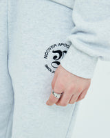 ROMAN TYPO LOGO TRAINING PANTS-WHITE MELANGE (6680872222838)