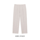 ドットバックベンドワンタックセミワイドスラックス / Dot Back-Bend One Tuck Semi-Wide Slacks (4 colors)