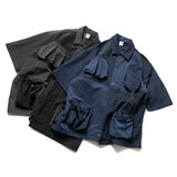 リップスタックポケットオーバーサイズドショートシャツ / LIPSTACK POCKET OVERSIZED SHORT SHIRTS (4552304558198)