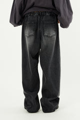 All brush curve denim pants