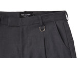 Belted wide slacks - Charcol (4622120091766)