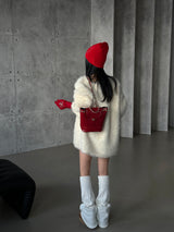 Jewelry ribbon red beanie