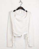 [セット] Risyeon カットホルタータンクトップ シャーリング深めUネック長袖Tシャツ