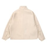 オーバーフィットバフィングレザーライダージャケット/Overfit Buffing Leather Rider Jacket_Ivory