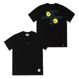 フラワースタンダードフィットTシャツ / 22 FLOWER STANDARD FIT T-SHIRTS WHITE MELANGE / BLACK