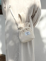 Ribbed fabric New string mini bag