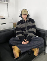 No.9228 stripe over hood KNIT (3color) (6645571518582)