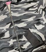 PNFメイド ビンテージウォッシングカーモフーディージップアップ / PNF made vintage washing camo hoodie zip up
