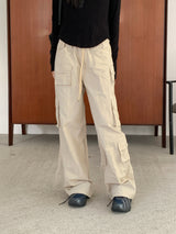 Gento mini pocket string nylon cargo pants