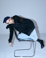 UNISEX LABEL POINT SOFT SWEAT CARDIGAN W - BLACK (6636052250742)