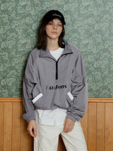 Half zip Windbreaker_Misty Lilac