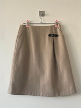 Ancient buckle midi skirt