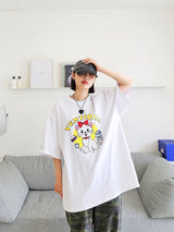 スマイルキャットショートスリーブTシャツ / VENTIQUE Smile Cat Short Sleeve T-shirt 3color