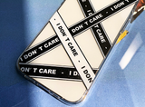 ホワイトブラックラインレタリングフォーンケース / White Black Line Lettering Phone Case