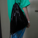 グロッシーストリングバッグ / GLOSSY STRING BAG_BLACK