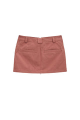 フロントポケットジップアップスカート / FRONT POCKET ZIP-UP SKIRT (BRICK ROSE)