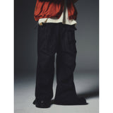 カーターダイアゴナルジップパラシュートパンツ / CARTER DIAGONAL ZIP PARASHUTE PANTS_BK
