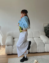 ピンタックドロングスカート / Pin-tucked Long Skirt (3color)