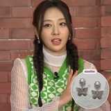  Urban Chic Butterfly Piercing (Kep1er Yeseo, LOONA Yves, Dreamcatcher Yoohyeon, Jiyu Earrings)