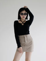 ダブルポケットミニスカート / no.809 Double Pocket Mini Skirt (2color)