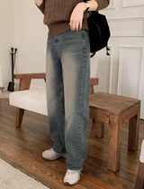 Deep Washing Wide Denim Pants (2color)