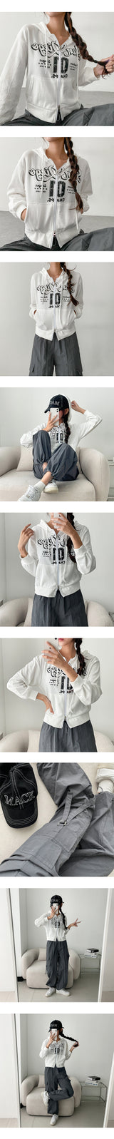 Ego Vintage Two-Way Cropped Hood Zip-Up