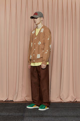 HOUND TOOTH CHECK PANTS / NAVY&ORANGE