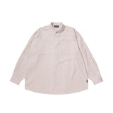 フロントポケットポイントストライプシャツ / FRONT POCKET POINT STRIPE SHIRTS - YELLOW