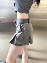 コーティングミニプリーツスカート / 939. Coating mini pleats skirt (2color)