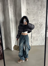 Rough Cargo Denim Wide Pants