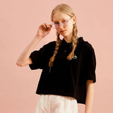 モノチェリークロップ丈ピケ／MONO CHERRY CROP PIQUE [BLACK]