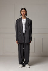 Buckle suit jacket - Charcol (4622118092918)