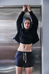 VINTAGE P. DYEING CUT-OUT CROP-TEE (Black) / ビンテージダイングアウトクロップT