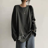 Veepa オーバーサイズ フィット ロング スリーブ Tシャツ