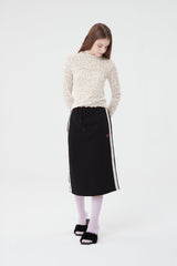 スモールチェリーミディスカート／SMALL CHERRY MIDI SKIRT [BLACK]
