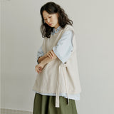 ボタンベスト / unisex button vest beige