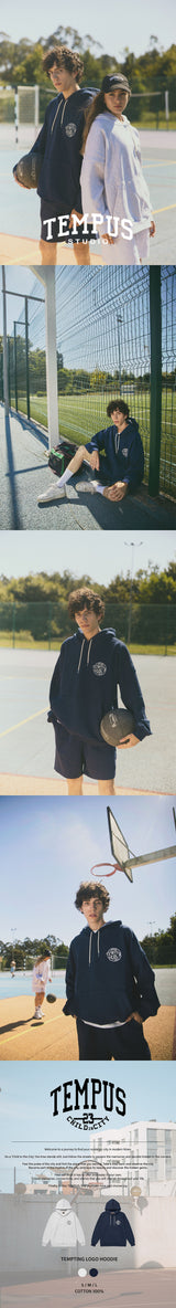 TEMPTING LOGO HOODIE [NAVY]