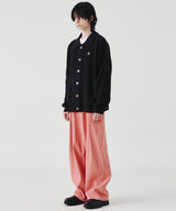 RELAXED KNIT  COLLAR CARDIGON (BLACK)