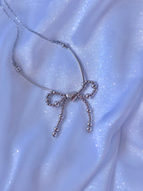 Ribbon Heart Beam Necklace